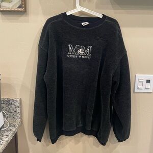 Disney Black Mickey Mouse Crewneck Sweater